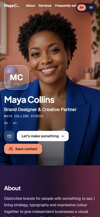 OpSo-Beispielkarte: Maya Collins