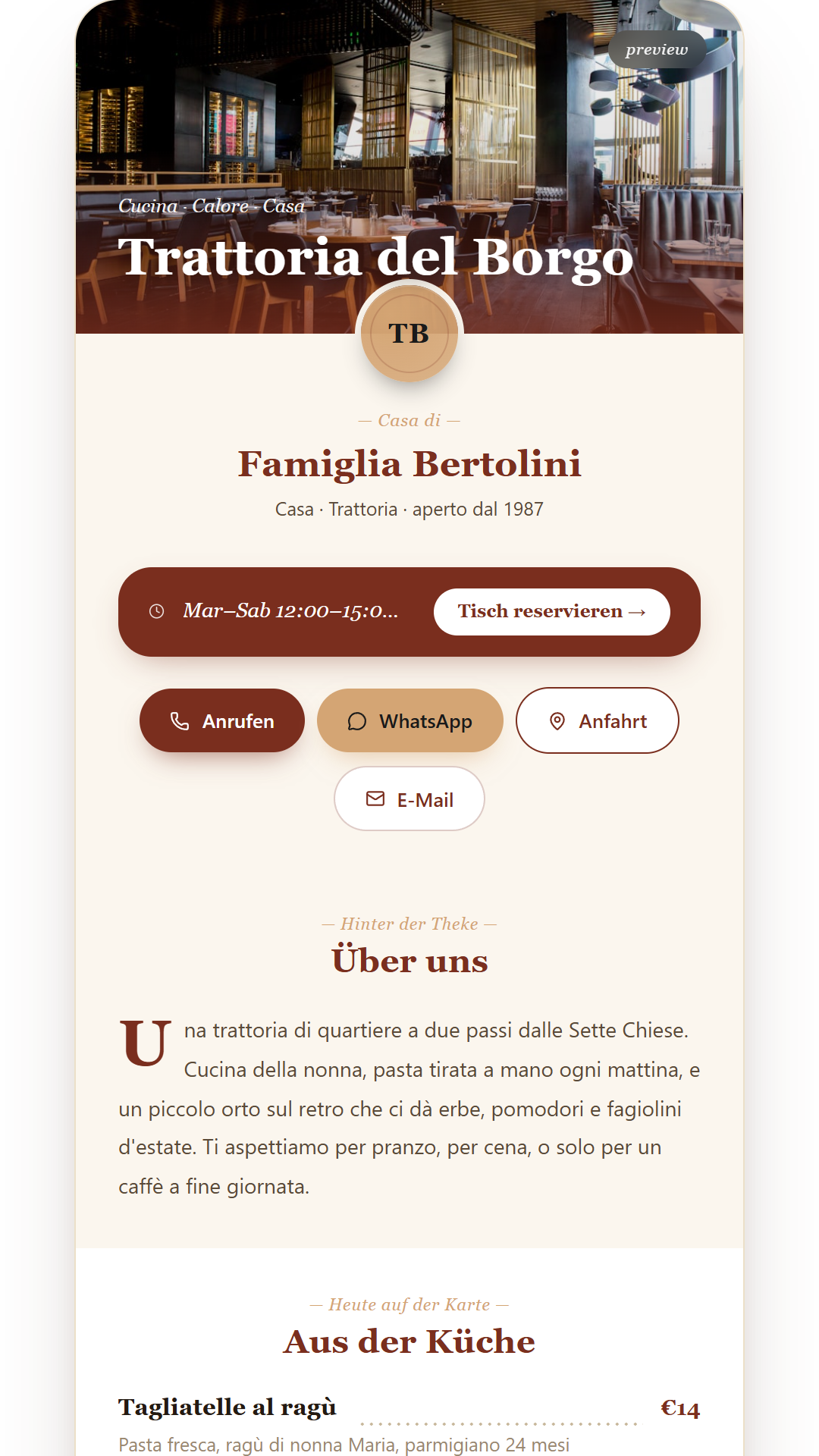 Trattoria — Restaurant